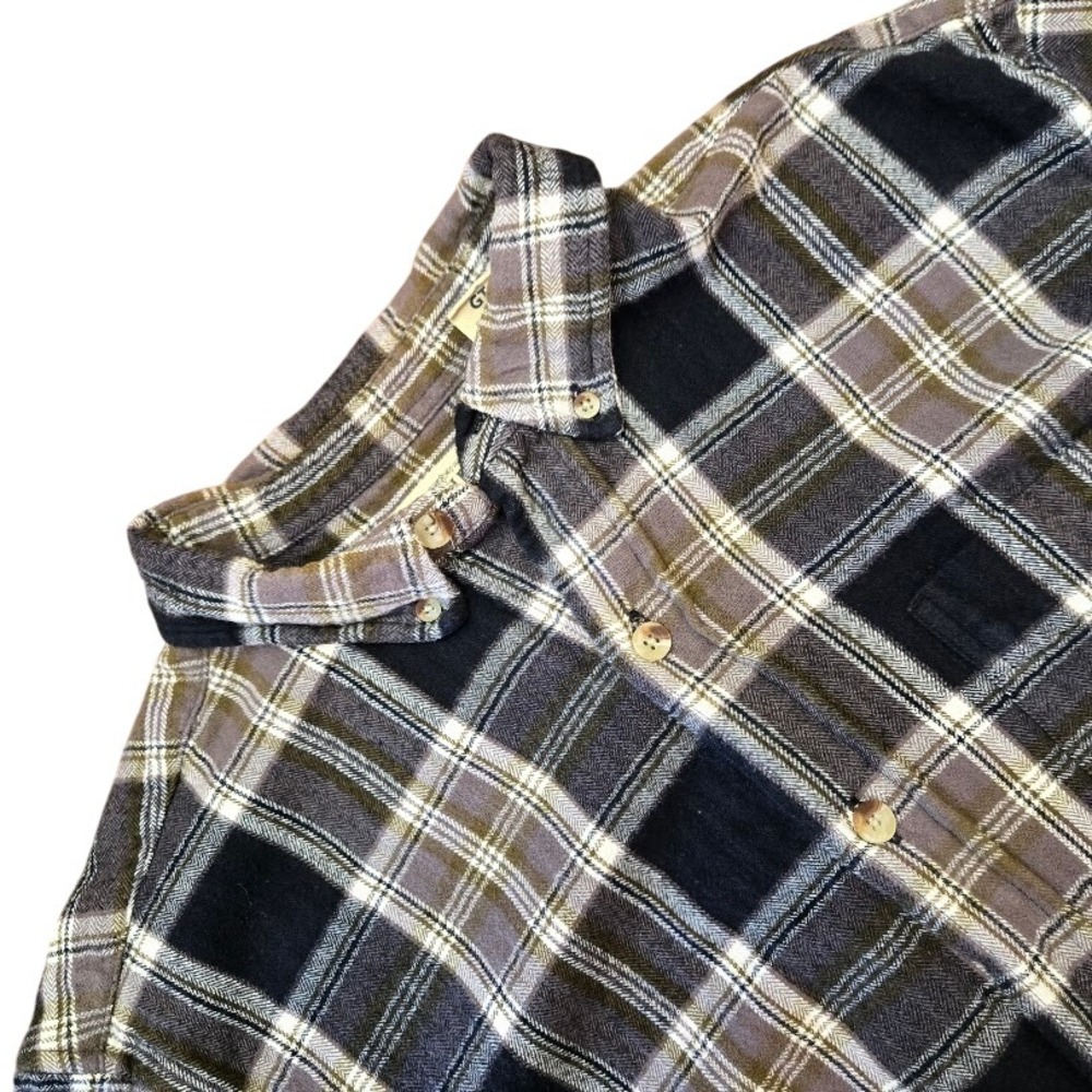 Red Head Mens Plaid Flannel Shirt Long Sleeve Button Down Warm Top Sz LT Tall - Picture 2 of 10